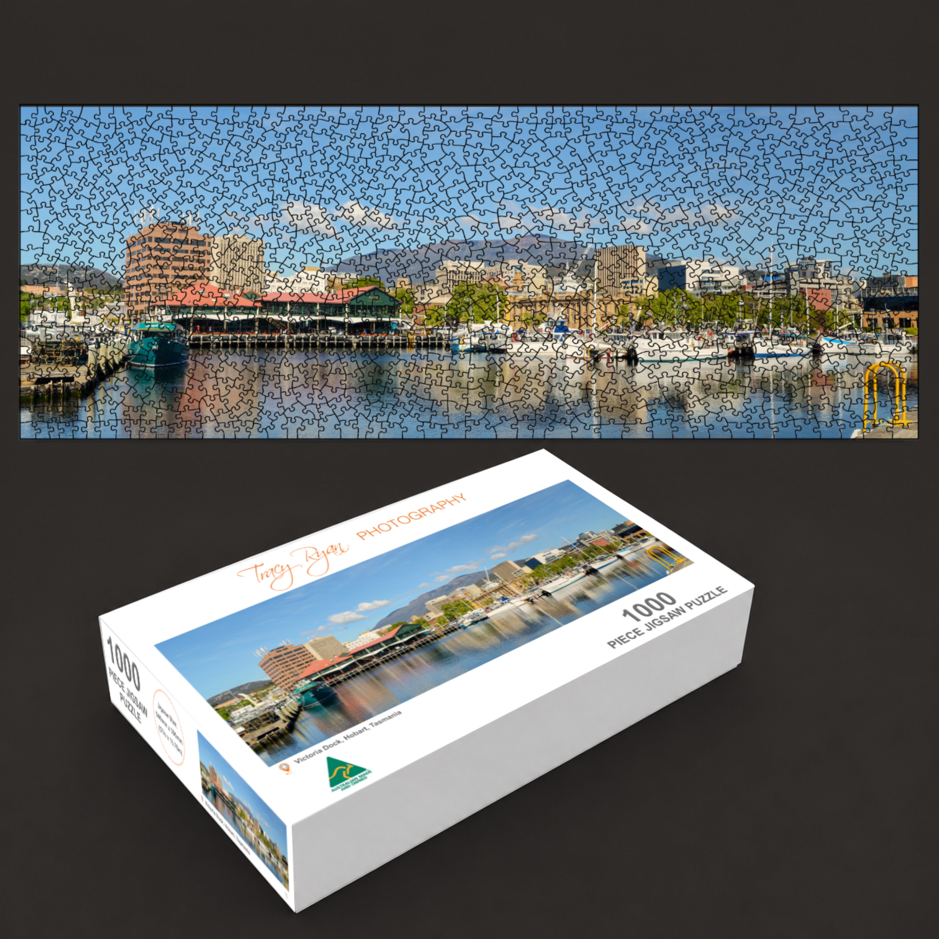 Victoria Dock Hobart Tasmania 1000 piece jigsaw puzzle by Tracy Ryan Photography